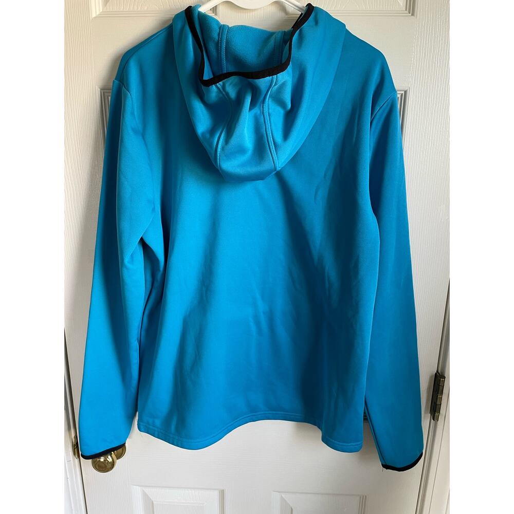 Xersion Fleece Hoodie Men's Size M Pullover Quick-Dri Blue Athleisure Workout - Picture 2 of 5